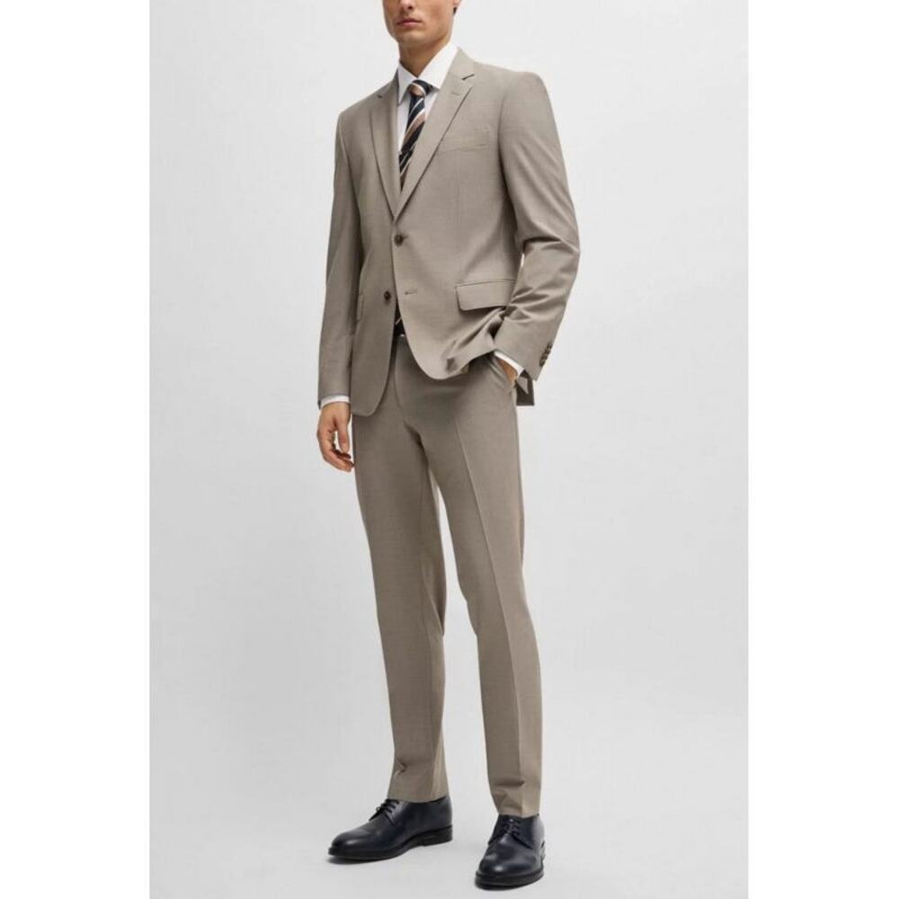 Hugo Boss Men's Micro-Patterned Slim-Fit Suit H-Huge-2pcs-224 Gray Size 40R NWT